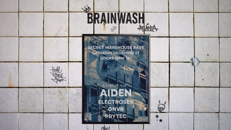 Brainwash Presents: Aiden flyer